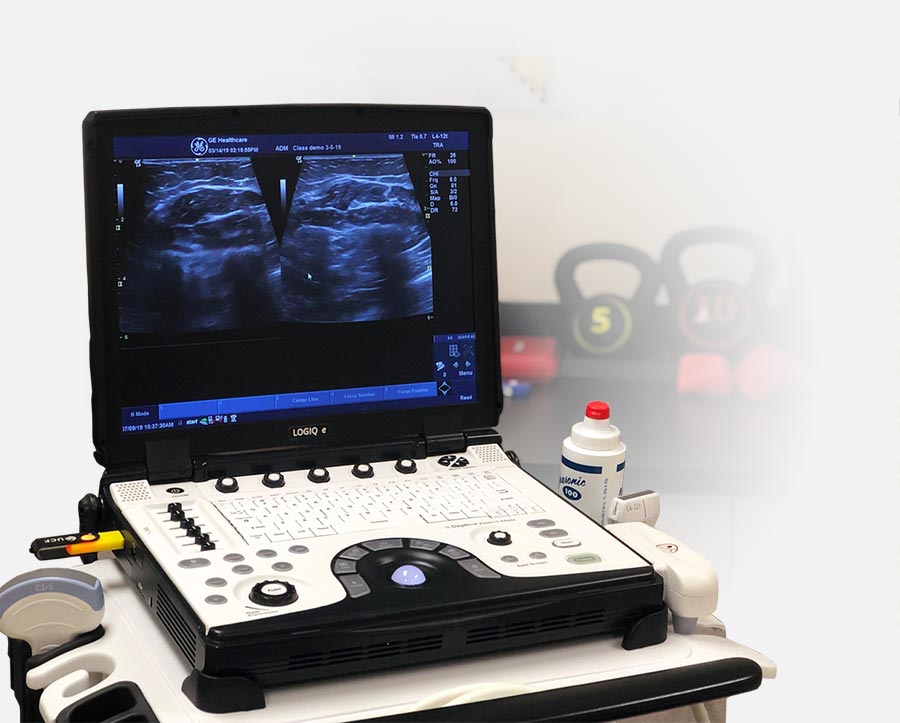 ReadyLab Ultrasound system showing scan