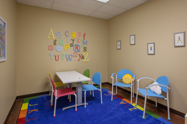 a room at the FAAST Center decorated for children