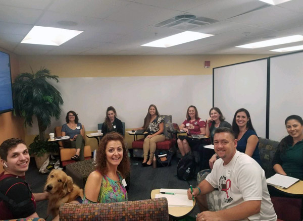 group shot of participants at the Aphasia and Related Conditions Research Lab