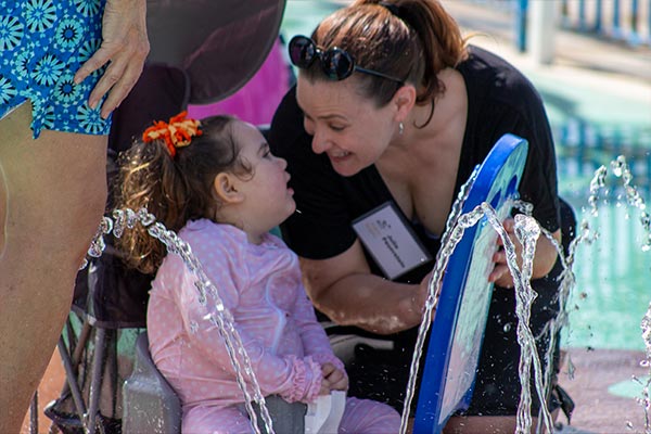 child at waterpark