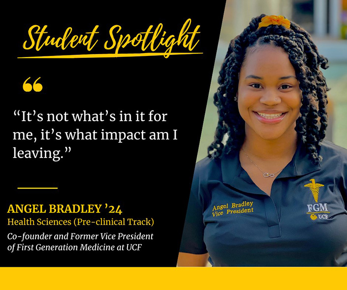 Student Spotlight: Angel Bradley, Health Sciences