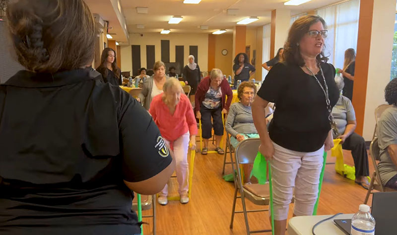 HS internship working with elderly