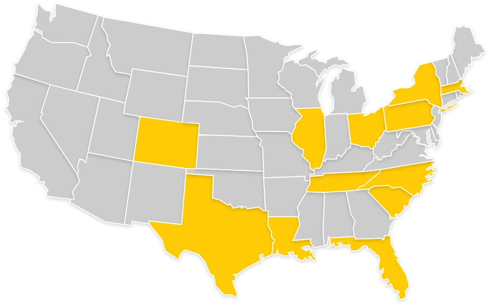 HMI-US-Map US Map highlighting States with Secured Fellowships by UCF SGHMI Alumni