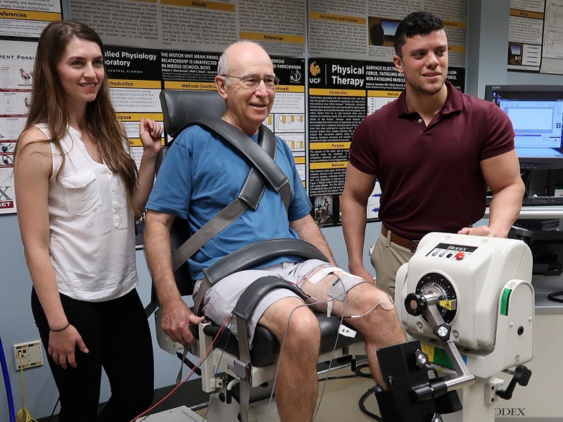 students conducting research in the Applied Physiology Lab