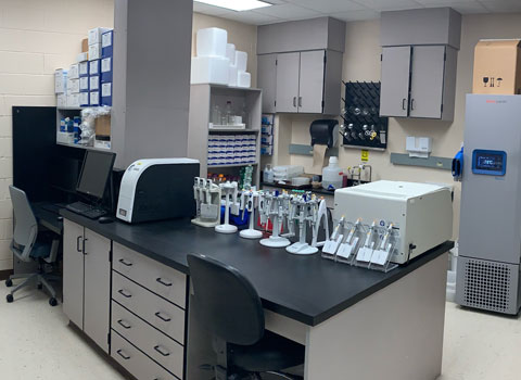 research lab and equipment