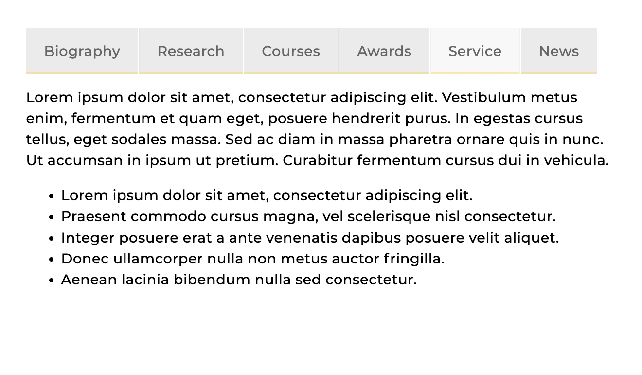 Service Tab