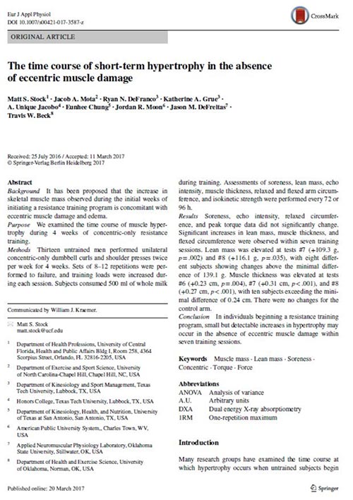 Hypertrophy Research Featured in News Article