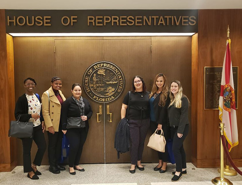 group of social work students at the house of representatives
