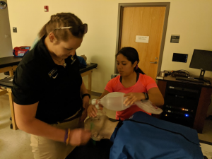 UCF Athletic Training students running CPR drill