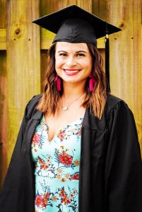 Alicia Paletta in cap and gown.