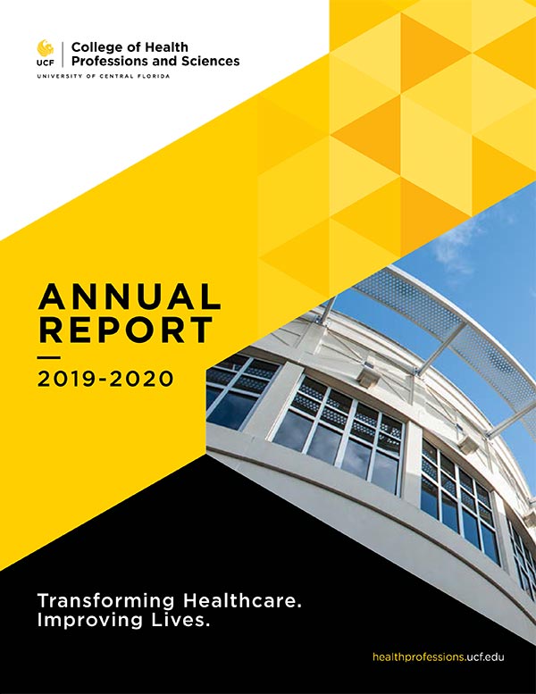 Cover of the College of Health Professions and Sciences Annual Report for 2019-2020.