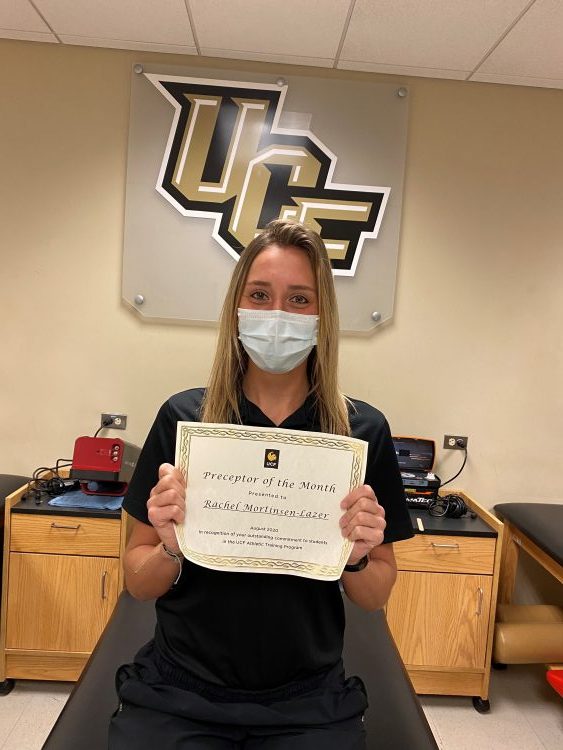 Rachel Mortinsen-Lazer named UCF Athletic Training Preceptor of the Month for August 2020