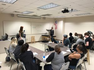 classroom full of students for office hours