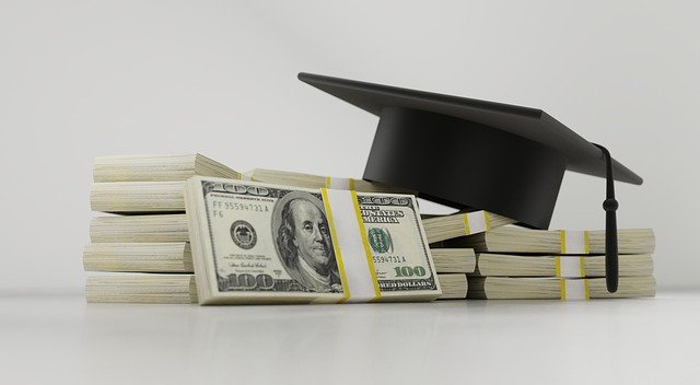Money with graduation cap