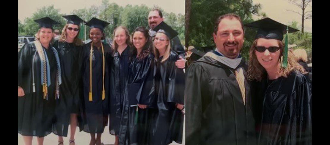 David Cassidy and others in cap and gown.