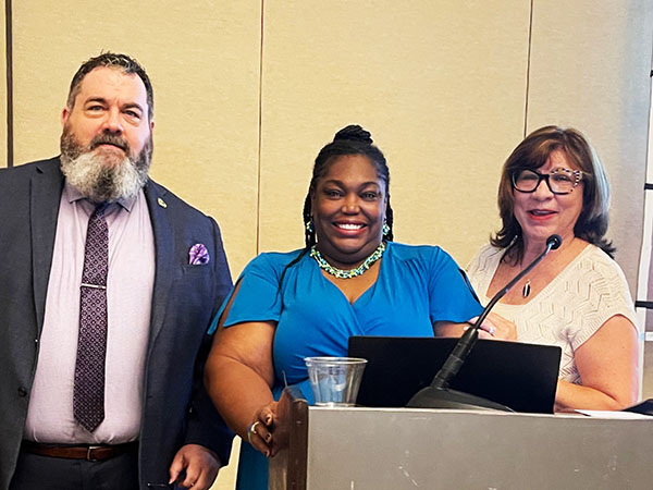 Steven Vertz, Rachel Williams and Linda I. Rosa-Lugo presenting