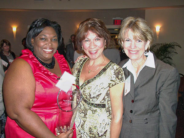Rachel Williams, at left, with Linda I. Rosa-Lugo (UCF) and Wren Neuman (NSU)