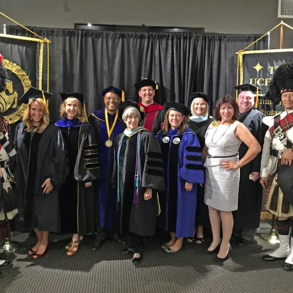 Rosa-Lugo with some of her CSD colleagues during commencement