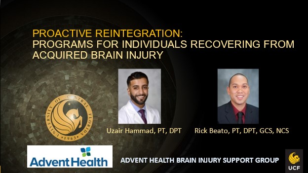 Neurologic PT Resident and Faculty Present at Brain Injury Support Group