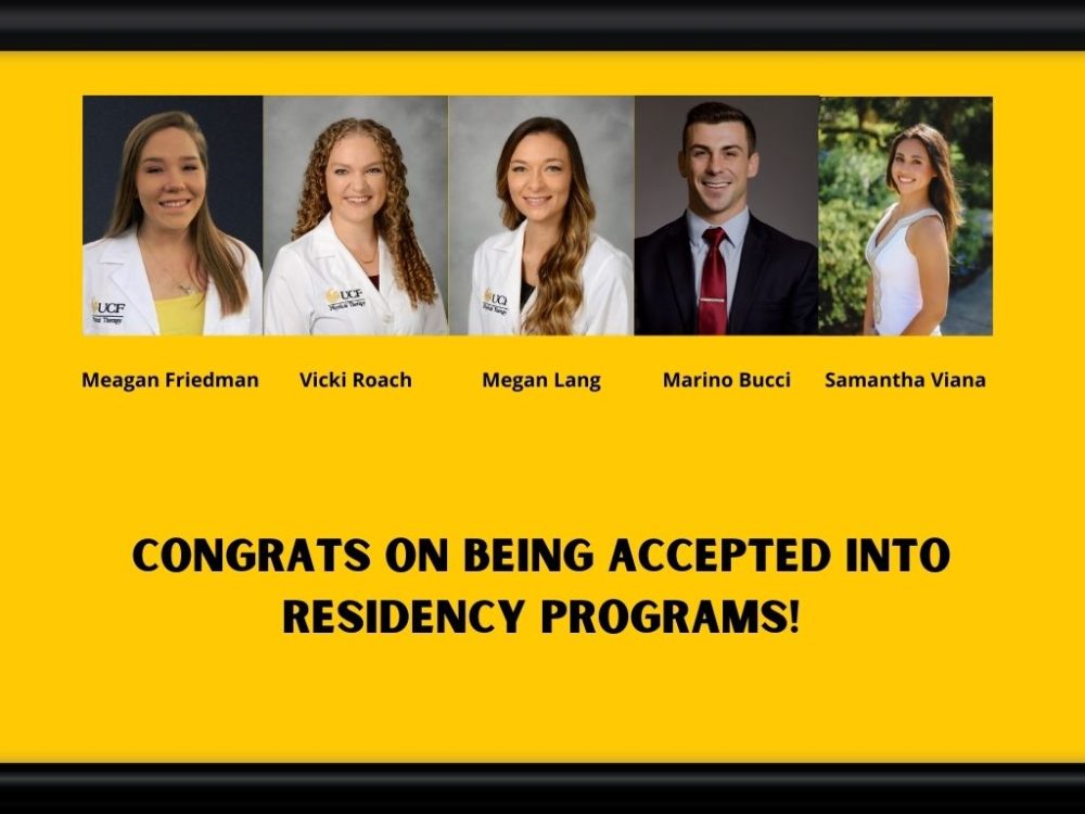 Five DPT Students Accepted into Clinical Residencies