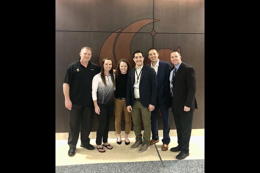 Jeff Stout, Ashley Walter, Katie Hirsch, David Fukuda, Eric Ryan, and Matt Stock (L-R). This group has worked together in various capacities for nearly 20 years.