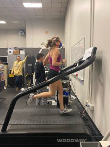 Bethany Bradshaw on VO2 treadmill
