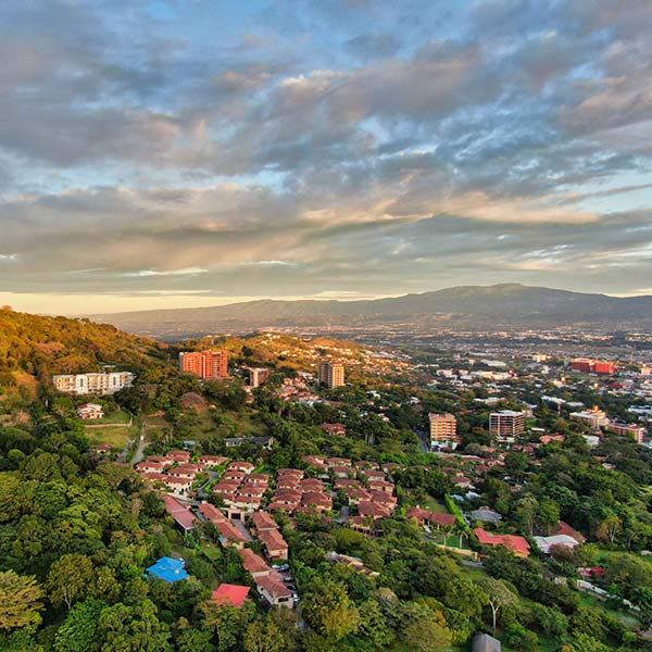 Sunrise over Escazu, San Jose, Costa Rica