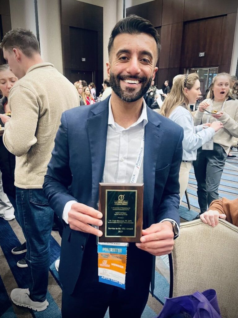 Uzair “Z” Hammad with the SCI SIG Outstanding Service Award.