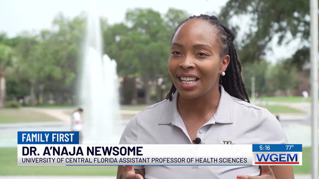 University of Central Florida Assistant Professor of Health Sciences A’Naja Newsome.
