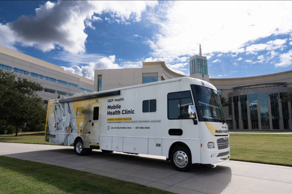 The Mobile Health Clinic at the Lake Nona UCF College of Medicine campus.