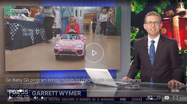 A collaboration between Orlando Health and the University of Central Florida provides custom mobility cars to children with mobility impairments.